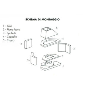 Camino a legna Prefabbricato - CM/80 - Ciavarella - immagine 4