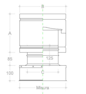 Terminale a Botte Quadro Inox - Monoparete - Zinco Group - immagine 2