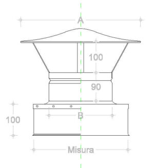 Terminale Cinese Quadro Inox - Monoparete - Zinco Group - immagine 2