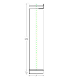 Modulo Lineare Inox mm 1.000 - Monoparete - Zinco Group - immagine 2