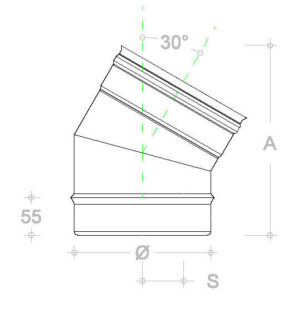 Curva 30° Inox - Monoparete - Zinco Group - immagine 2