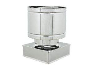 Terminale a Botte Quadro Inox - Monoparete - Zinco Group