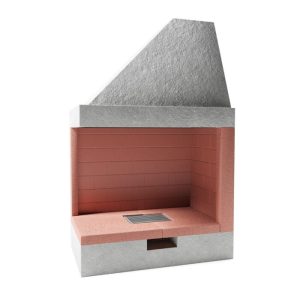 Camino a legna Prefabbricato - LATERALE CM/85 - Ciavarella