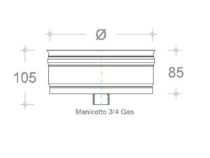 Tappo con Scarico Condensa Inox - Monoparete - Zinco Group - immagine 2