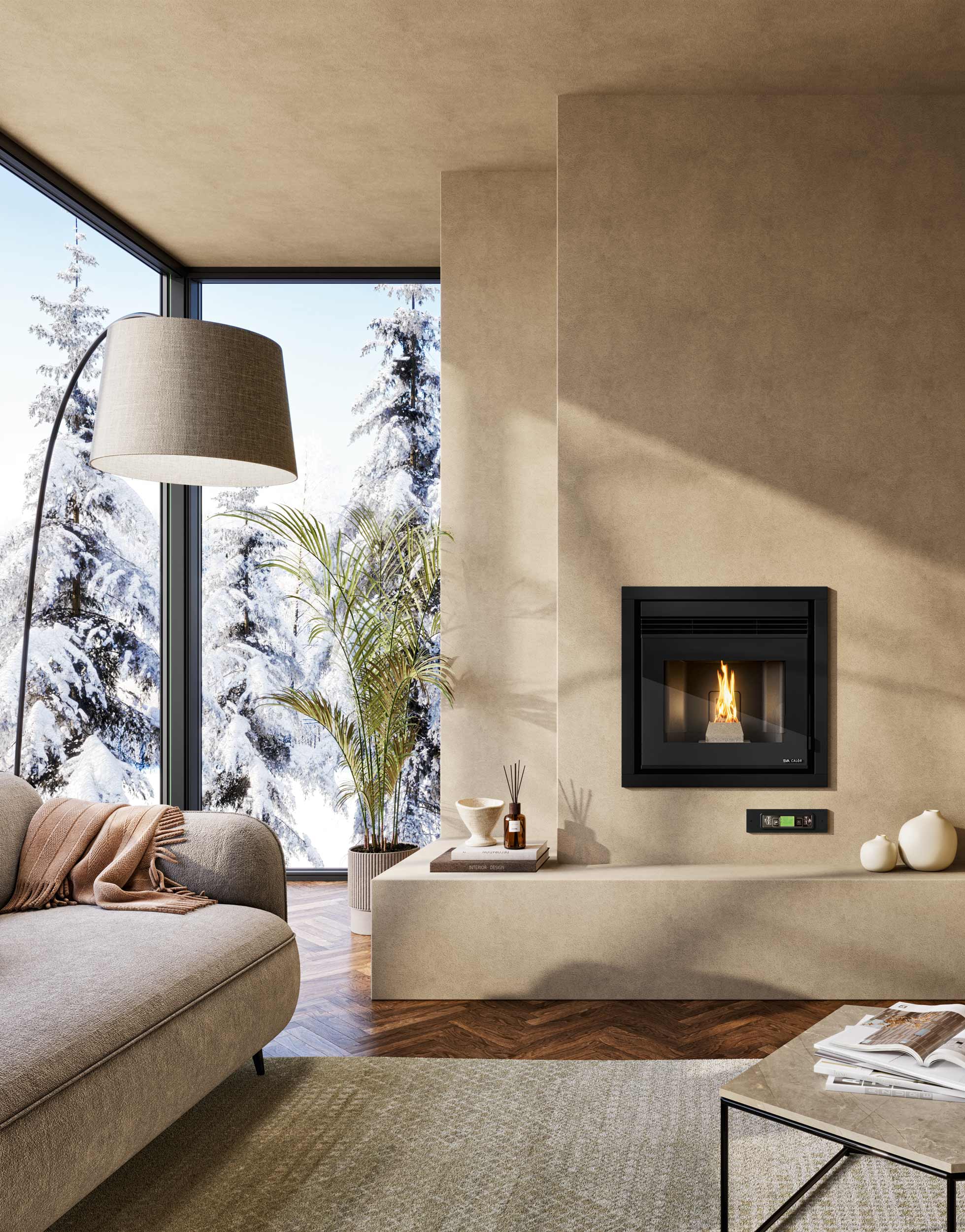 Inserto a Pellet Ventilato - FRANCO 9,5 KW - Eva Calòr