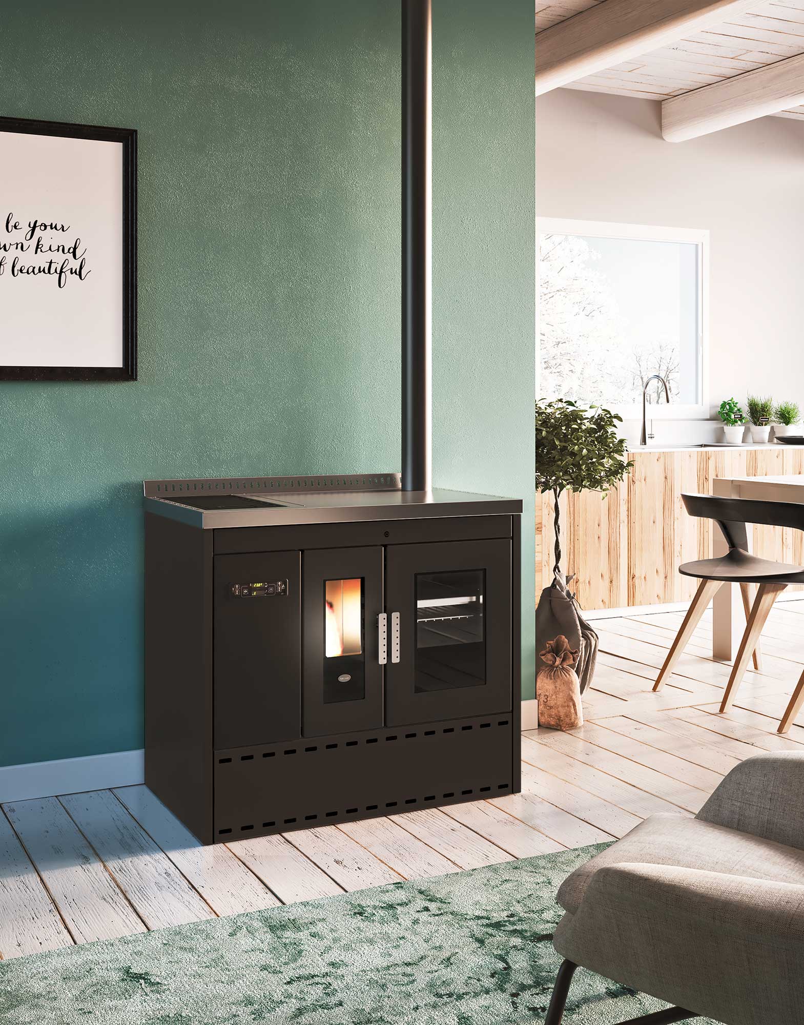 Termocucina a Pellet - ISOTTA 21,0 KW - Eva Calòr