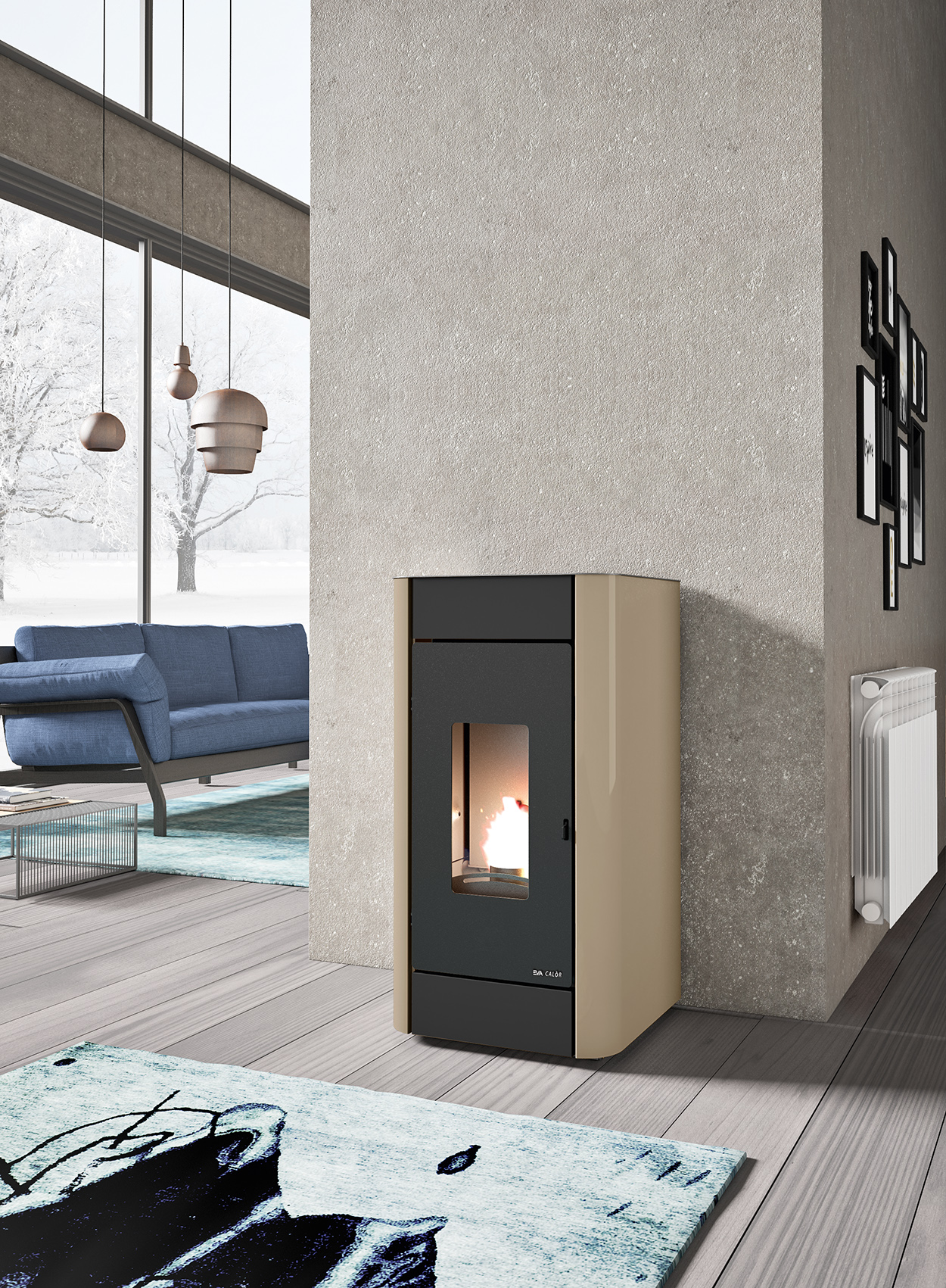 Termostufa a Pellet - LISA 15 KW - Eva Calòr