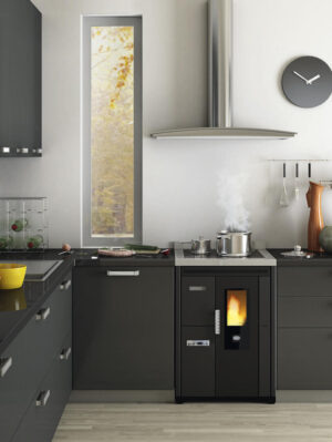 Cucina a Pellet Ventilata da Incasso - NINA 7,5 KW - Eva Calòr