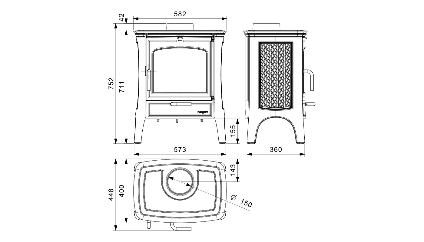 Stufa a Legna - E-20 - Hergom - immagine 3