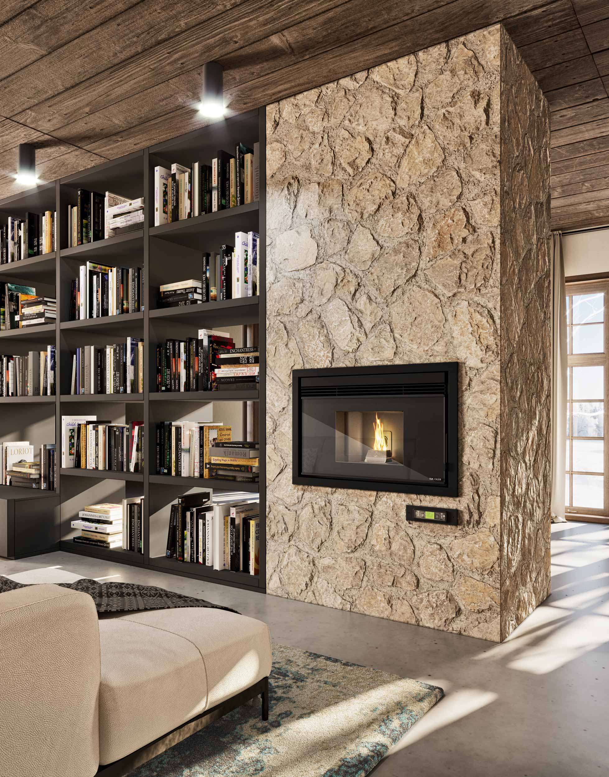 Inserto a Pellet Ventilato - TOMMASO 9,5 KW - Eva Calòr